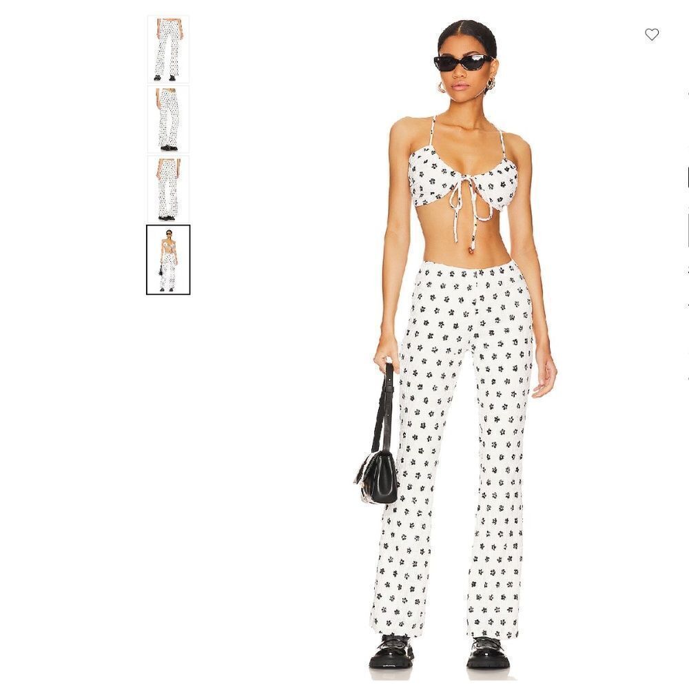 MAJORELLE Black & Ivory Floral Pants & Crop Outfit - NWT - Shawn Size Small